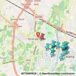 Mappa Via Tonelli Annalena, 47023 Cesena FC, Italia (1.36667)