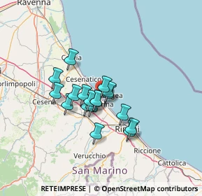 Mappa Via Arno, 47814 Bellaria-Igea Marina RN, Italia (9.31944)