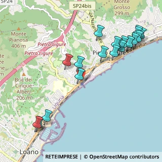 Mappa Via San Rocco, 17027 Pietra Ligure SV, Italia (1.2885)