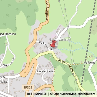 Mappa Via Cavanicce, 1, 40035 Castiglione dei Pepoli, Bologna (Emilia Romagna)
