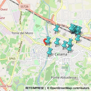 Mappa Via Giacomo Matteotti, 47522 Cesena FC, Italia (1.10667)