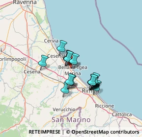 Mappa Viale G. Pascoli, 47814 Bellaria-Igea Marina RN, Italia (9.6495)