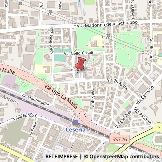 Mappa Piazza Partigiani, 9, 47521 Cesena, Forlì-Cesena (Emilia Romagna)