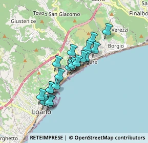Mappa Via Nicolò Chiazzari, 17027 Pietra Ligure SV, Italia (1.3395)