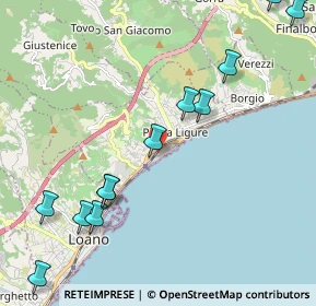 Mappa Via Nicolò Chiazzari, 17027 Pietra Ligure SV, Italia (2.63667)
