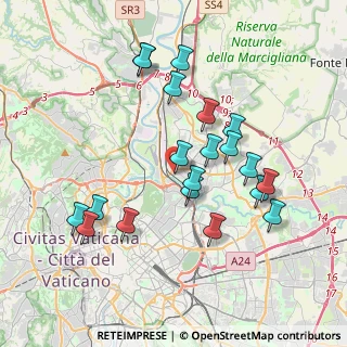 Mappa Via Valsavaranche, 00100 Roma RM, Italia (3.9365)