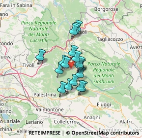 Mappa Via Vittorio Veneto, 00020 Canterano RM, Italia (9.47)