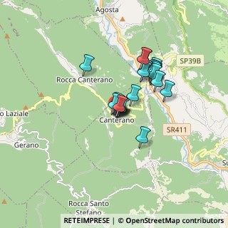 Mappa Via Vittorio Veneto, 00020 Canterano RM, Italia (1.25417)