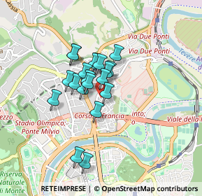 Mappa Via Bevagna, 00189 Roma RM, Italia (0.625)