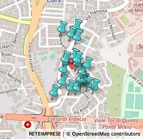 Mappa Via Bevagna, 00189 Roma RM, Italia (0.1495)