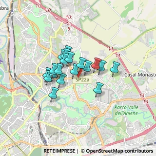 Mappa Via Giuseppe Chiarini, 00137 Roma RM, Italia (1.27316)