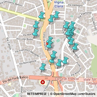 Mappa Corso di Francia, 00191 Roma RM, Italia (0.243)