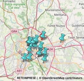 Mappa Via Isidoro del Lungo, 00137 Roma RM, Italia (6.26111)