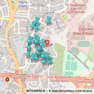 Mappa Via Città della Pieve, 00191 Roma RM, Italia (0.204)