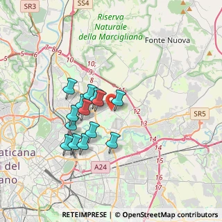 Mappa Via Enrico Glori, 00137 Roma RM, Italia (3.10357)