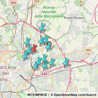 Mappa Via Enrico Glori, 00137 Roma RM, Italia (3.42214)