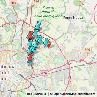 Mappa Via Enrico Glori, 00137 Roma RM, Italia (3.44706)