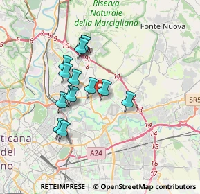 Mappa Via di Aguzzano, 00137 Roma RM, Italia (3.085)