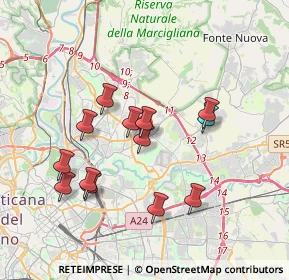 Mappa Via di Aguzzano, 00137 Roma RM, Italia (3.54846)