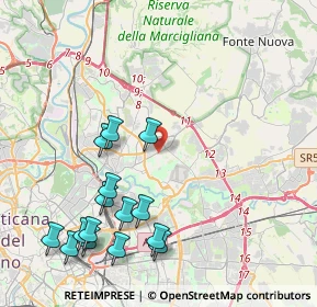 Mappa Via di Aguzzano, 00137 Roma RM, Italia (5.07733)