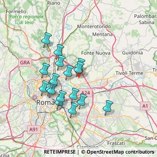 Mappa Via Pollenza, 00156 Roma RM, Italia (6.95824)