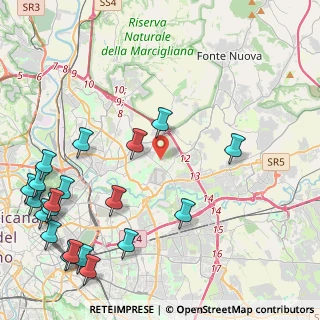 Mappa Via Pollenza, 00156 Roma RM, Italia (6.3455)