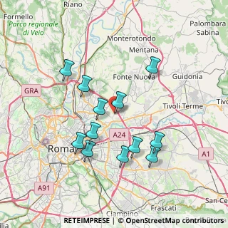 Mappa Via S. Benedetto del Tronto, 00156 Roma RM, Italia (7.23417)