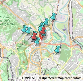 Mappa Collina Fleming zona, 00191 Roma RM, Italia (1.09643)