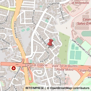 Mappa Via Bevagna, 74, 00191 Roma, Roma (Lazio)