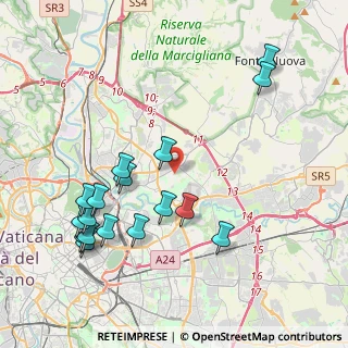 Mappa Via del Podere Rosa, 00137 Roma RM, Italia (4.80471)