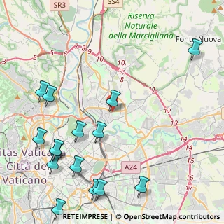Mappa Via Monte Circeo, 00141 Roma RM, Italia (6.05733)