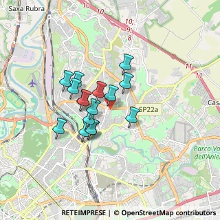 Mappa Via Monte Circeo, 00141 Roma RM, Italia (1.36063)