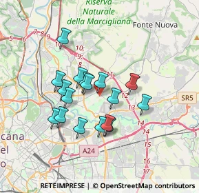 Mappa Via Tino Buazzelli, 00137 Roma RM, Italia (3.00353)