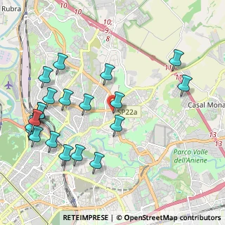 Mappa Via Enrico Panzacchi, 00137 Roma RM, Italia (2.564)