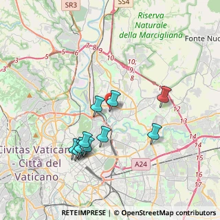 Mappa Via Valle Scrivia, 00141 Roma RM, Italia (3.87545)