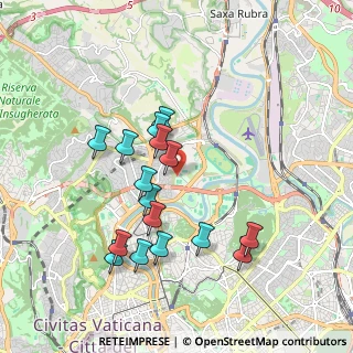 Mappa Quartiere XVIII Tor di Quinto, 00191 Roma RM, Italia (1.8525)