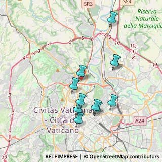 Mappa Via del casale di tor di quinto, 00191 Roma RM, Italia (3.81818)