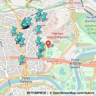 Mappa Quartiere XVIII Tor di Quinto, 00191 Roma RM, Italia (0.647)