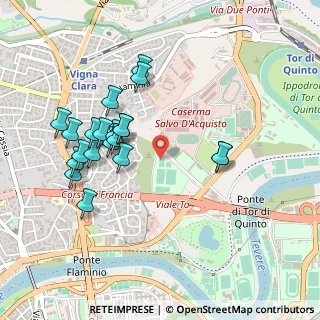 Mappa Quartiere XVIII Tor di Quinto, 00191 Roma RM, Italia (0.4945)