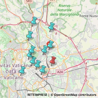 Mappa Via Tudaio, 00141 Roma RM, Italia (3.91167)