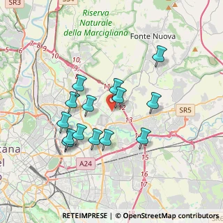 Mappa Via Corridonia, 00156 Roma RM, Italia (3.40571)