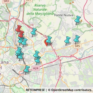 Mappa Via Corridonia, 00156 Roma RM, Italia (5.00313)