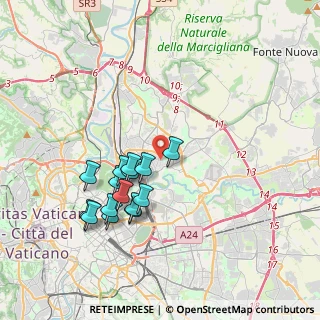 Mappa Via Monte Berico, 00141 Roma RM, Italia (3.69267)