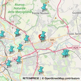 Mappa Via di Settecamini, 00131 Roma RM, Italia (5.85286)