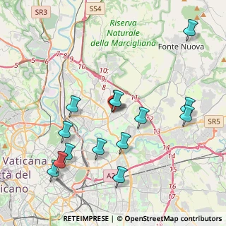 Mappa Piazza Sergio Corazzini, 00137 Roma RM, Italia (4.59071)