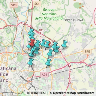 Mappa Via Nomentana, 00156 Roma RM, Italia (2.90895)