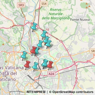 Mappa Via Jacopo Ferretti, 00137 Roma RM, Italia (3.44154)