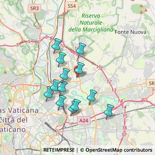 Mappa Via Jacopo Ferretti, 00137 Roma RM, Italia (3.46385)