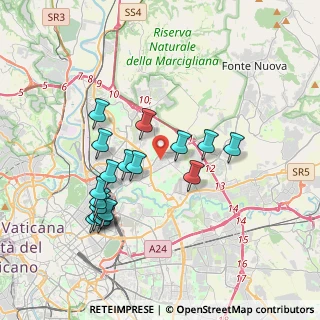 Mappa Via Adriano Tilgher, 00137 Roma RM, Italia (3.84222)