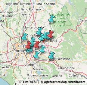 Mappa Via dell'Aeronautica, 00011 Tivoli RM, Italia (9.688)